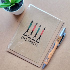 Funny Four Candles Christmas card - Fork Handles