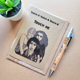 Funny Rocky Horror Valentines Card - Touch me blank card