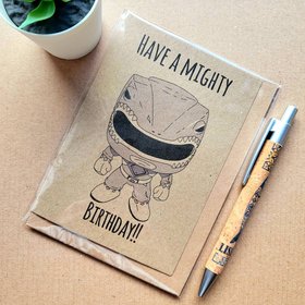 Funny Power Rangers Birthday Card - Mighty Birthday!