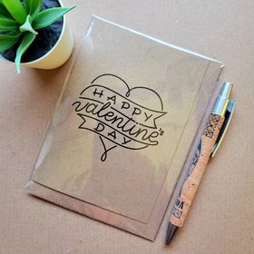 Simple Tattoo Valentines day card