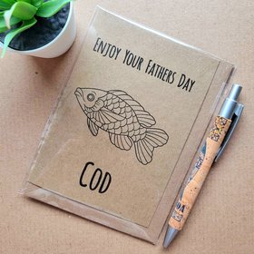 Funny Fishing Fathers Day Card - Fathers day cod