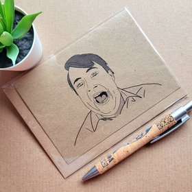 Funny Peep show Valentines Card - Love you Eyelids