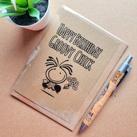 Bubblegum Club 1990s Birthday card - Groovy Chick