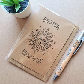 Sun and Moon Birthday Card
