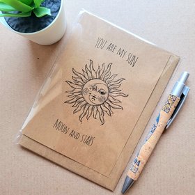 Sun and Moon Valentines Card
