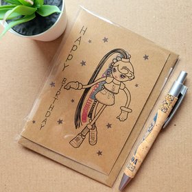Betty Spaghetty 1990s Birthday card