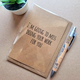 Funny Leaving Card for work colleague