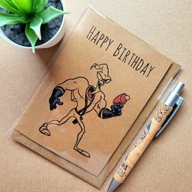 Earthworm Jim Mega drive Birthday Card