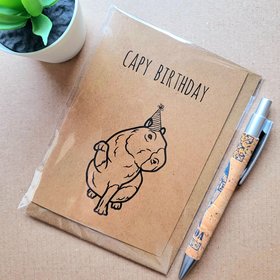Funny Capybara Birthday card