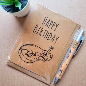 Cute Gecko Birthday card