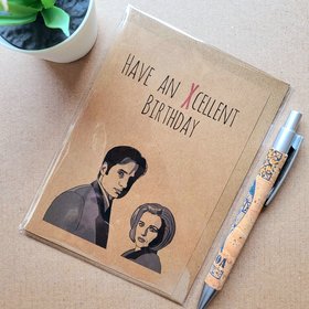 Funny X Files Birthday card