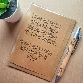 Funny Rude Baby Shower card