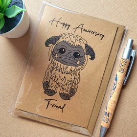 Funny Labyrinth Anniversary Card - Ludo Friend