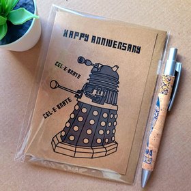 Funny Doctor who Anniversary Card - Dr who dalek