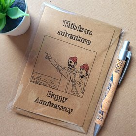 Funny Life Aquatic Anniversary card