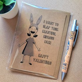 Funny Bobs Burgers Valentines Card - Louise Belcher