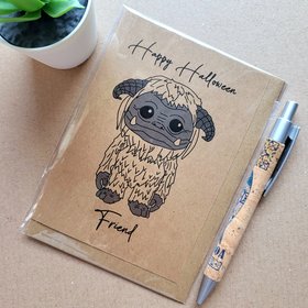 Funny Labyrinth Halloween Card - Ludo Friend