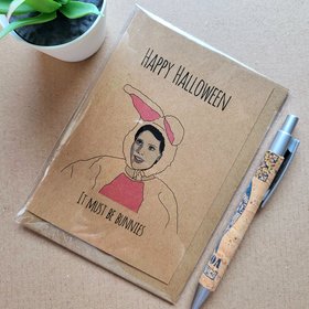 Funny Buffy Halloween Card - Anya Bunny Costume