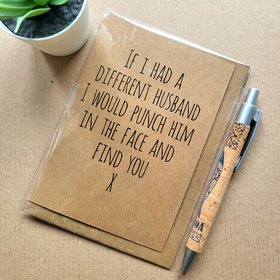 Funny Husband birthday Card for him