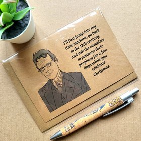 Funny Buffy Christmas Card - Giles Watcher