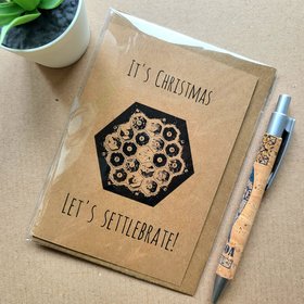 Settlers of Catan Christmas Card - Funny Geeky board game card