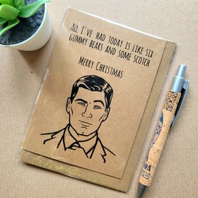 Funny Archer Christmas Card
