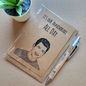 Funny New girl Wedding Anniversary card - Schmidt All Day