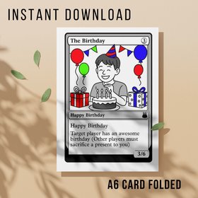 Magic the Gathering Birthday Card - Printable Instant Download