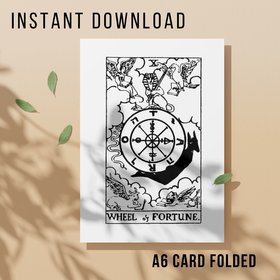 Tarot Card Good Luck Card - Printable Instant Download