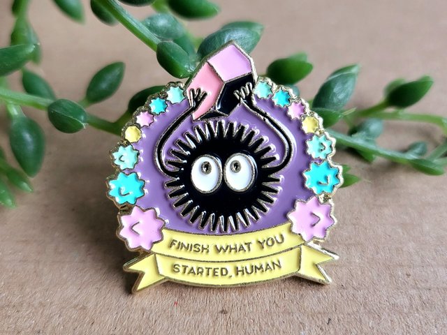 Totoro Enamel Pin badge - Soot Sprite