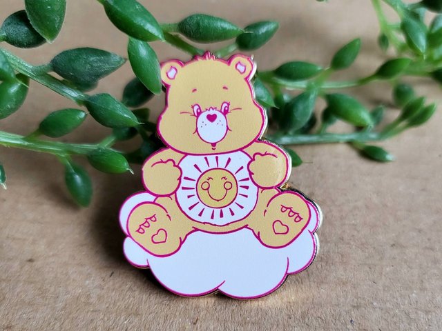 Retro Care Bear Enamel Pin Badge