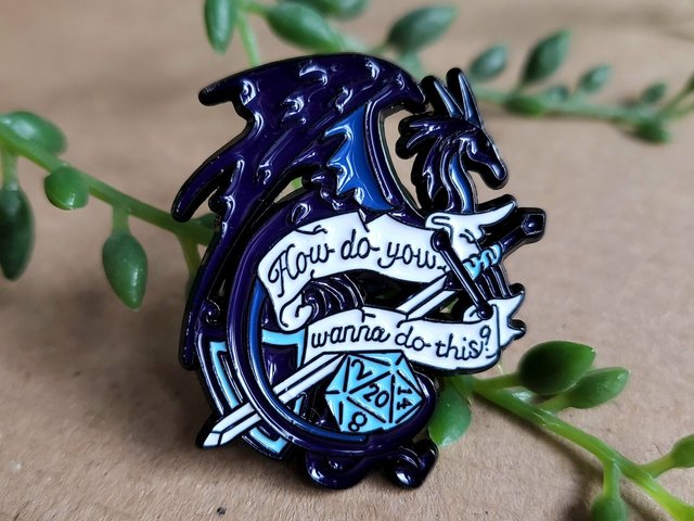 DnD D20 Pin badge - Dungeons and Dragons