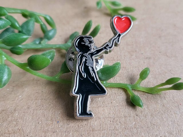 Banksy Enamel pin badge