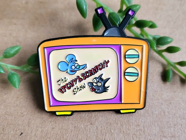 Itchy and Scratchy Enamel Pin badge