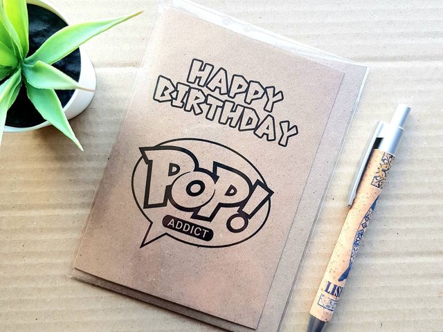 Funny Funko Pop Birthday Card - Happy Birthday Pop Addict