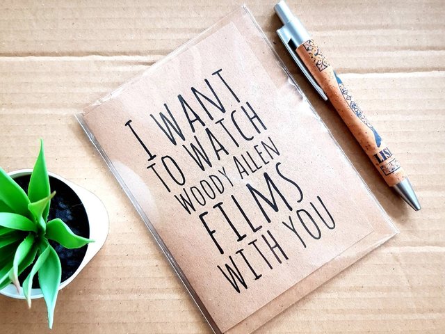 Woody Allen Card - I want to watch Woody Allen Films with you