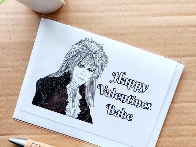 Labyrinth Valentines card - Happy Valentines Babe