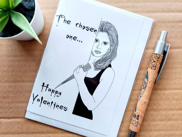 Buffy Valentines Card - Buffy The Vampire Slayer Card The chosen one