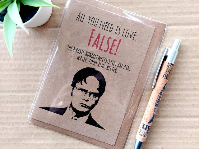 Funny The office Blank Card - Dwight quote - Valentines Boyfriend Girlfriend Birthday card