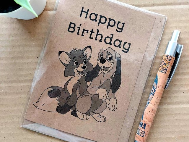 The Fox and the Hound Birthday Card