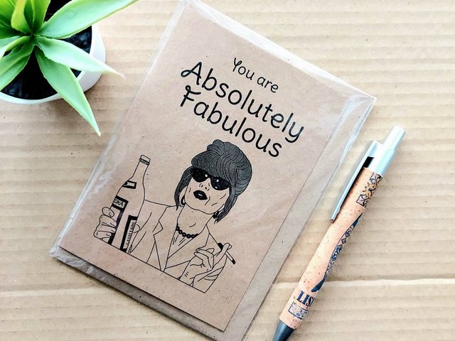 Funny Absolutely Fabulous Birthday card
