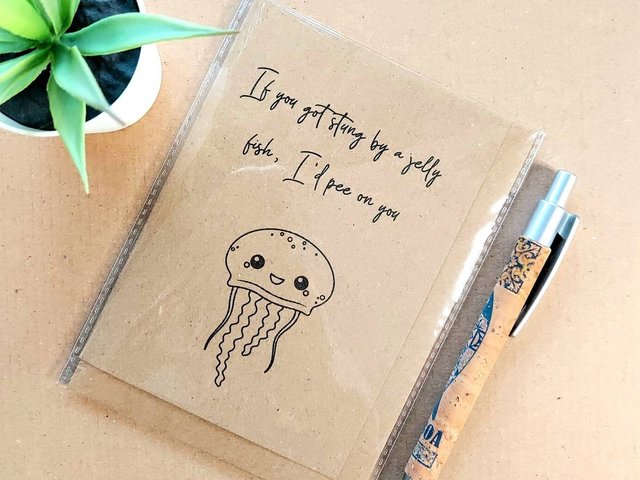 Cute best friend Birthday Card - Funny Jelly Fish card