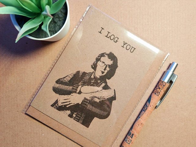 Funny Twin Peaks Birthday Card - Log Lady I love you Card