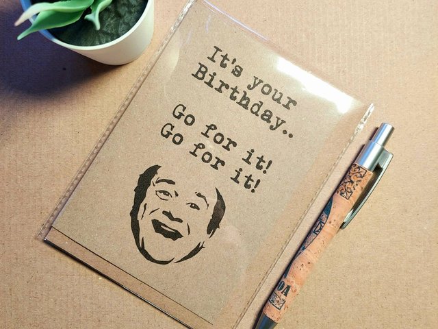 Funny Always Sunny Birthday Card - go for it Frank Quote its Always Sunny in Philadelphia card