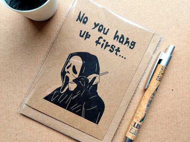 Funny Ghostface Card - Funny Boyfriend Girlfriend birthday valentines Horror card