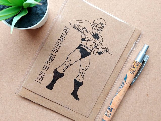 Funny He man Birthday Card - Masters of the Universe