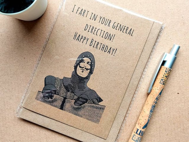 Monty Python Birthday Card - The Holy Grail Funny Card