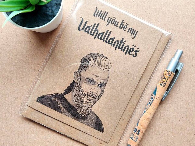 Funny Vikings Valentines Card - Ragnar Lothbrok Girlfriend Card