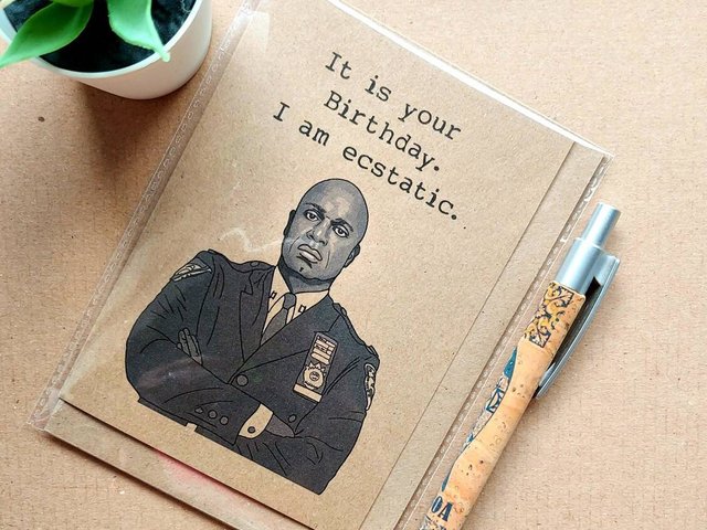 Funny Brooklyn 99 Birthday Card - Captain Holt