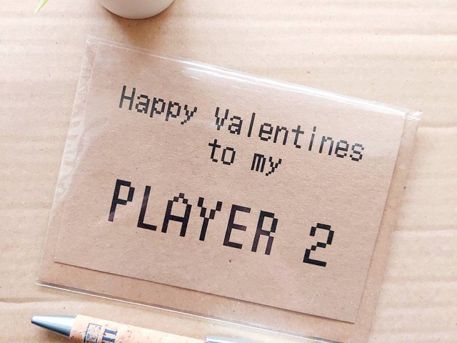 Gamer Valentines Card - To my Player 2